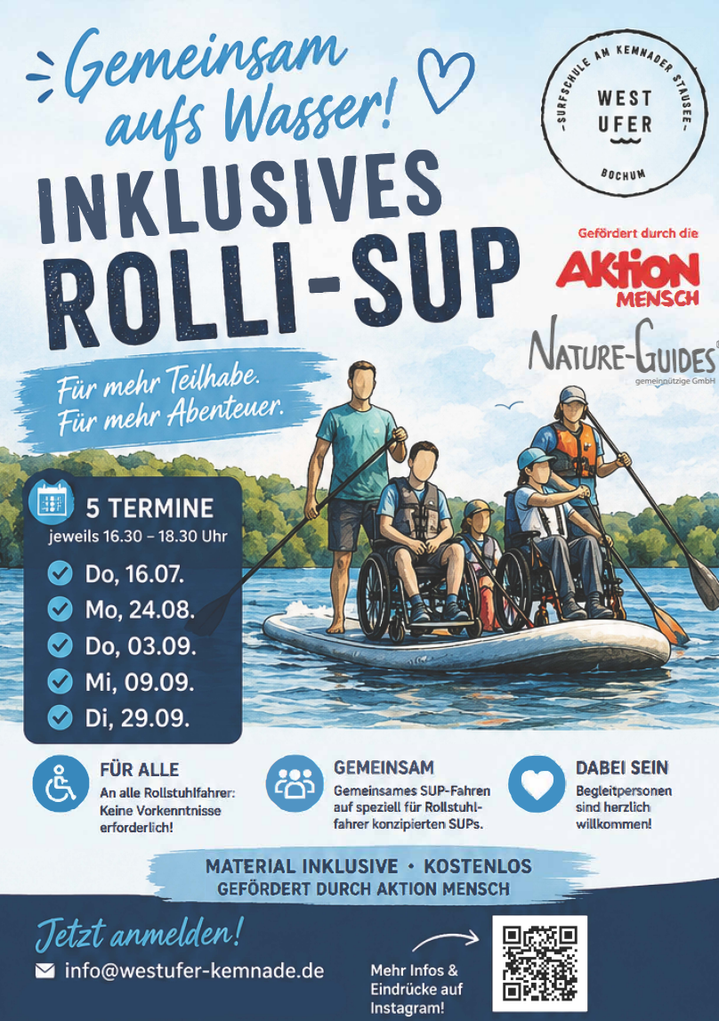 SUP auf dem Kemnader See - 16. Juli - 29. Sept. 2026, jeweils 16:30 Uhr - Bochum
